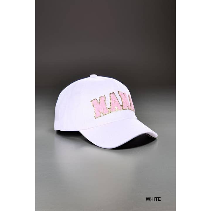 42POPS - Wholesale Baseball Cap - Women's - ..SI-26426 Mama Chenille Patch Cotton Baseball Cap Hat