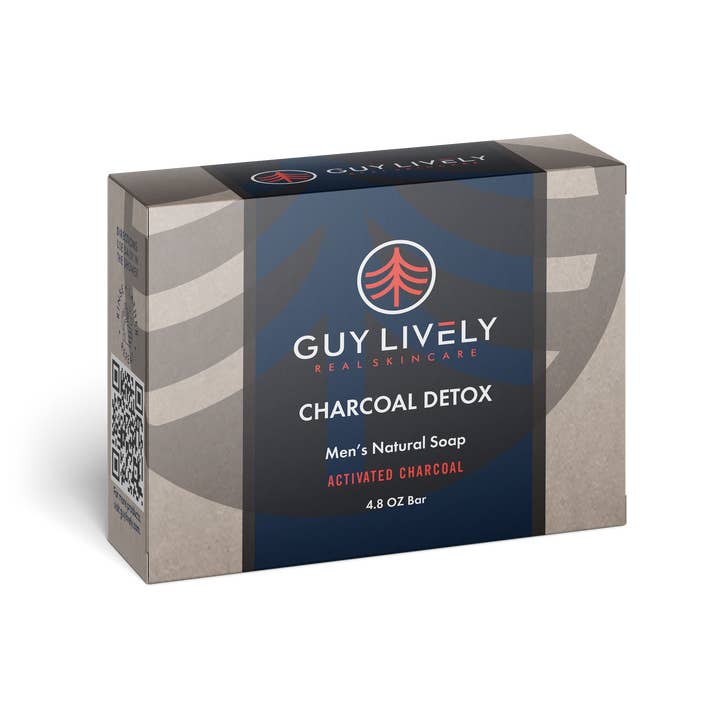 Men's Natural Bar Soap - Charcoal Detox, 4.8oz, 1pk for wholesale by Guy Lively