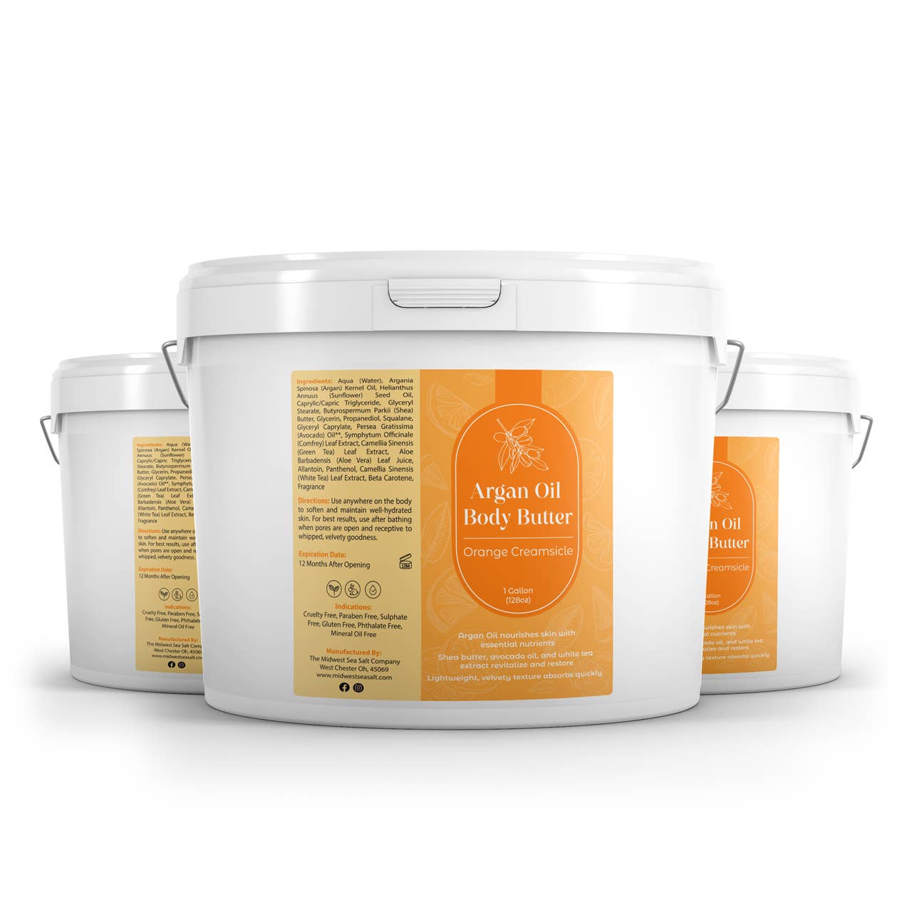 The Midwest Sea Salt Company – Engroshandel Kropsbalsam/smør – Orange Creamsicle Arganolie Nærende Body Butter2