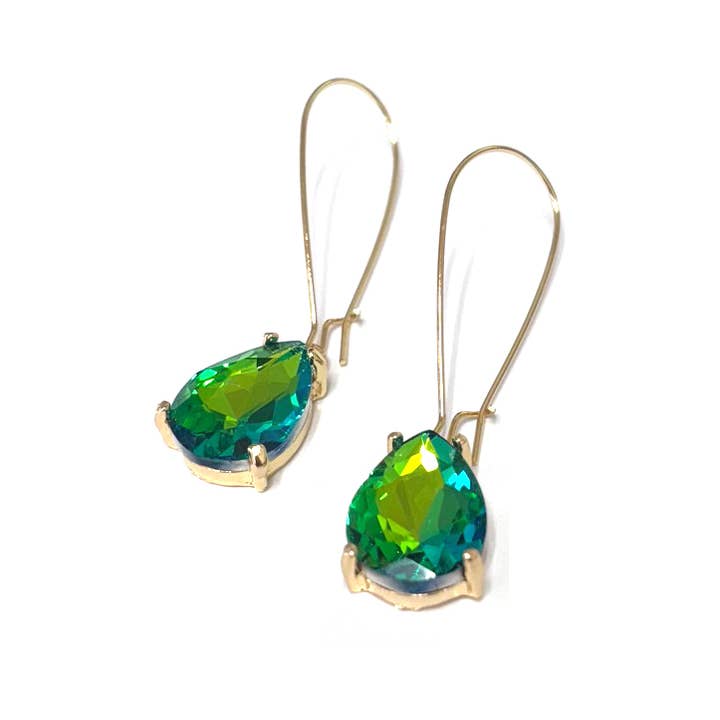 StarryNYC - Wholesale Dangle Earrings - Teardrop Glass Bead 14mm x 18mm w/ Kidney Wire Earrings7