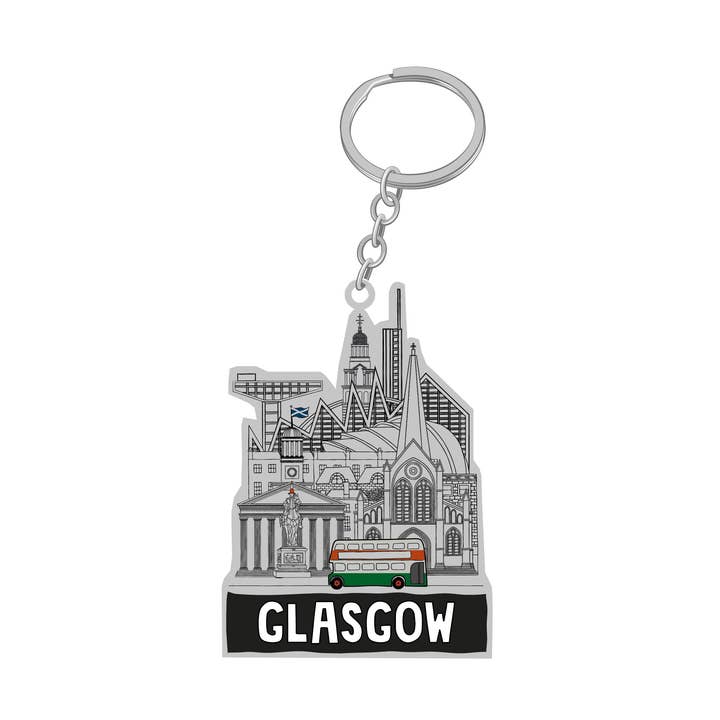 Eurostick - Wholesale Keychain – Unisex - Big City Glasgow Cityscape Keyring0