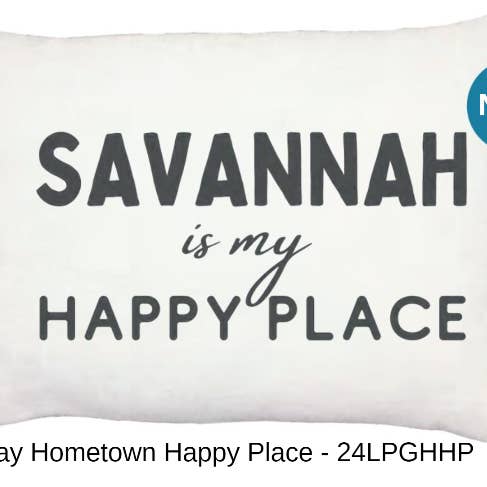 Cora & Pate - Wholesale Lumbar Pillow - Gray Hometown Happy Place Lumbar Pillow Cover