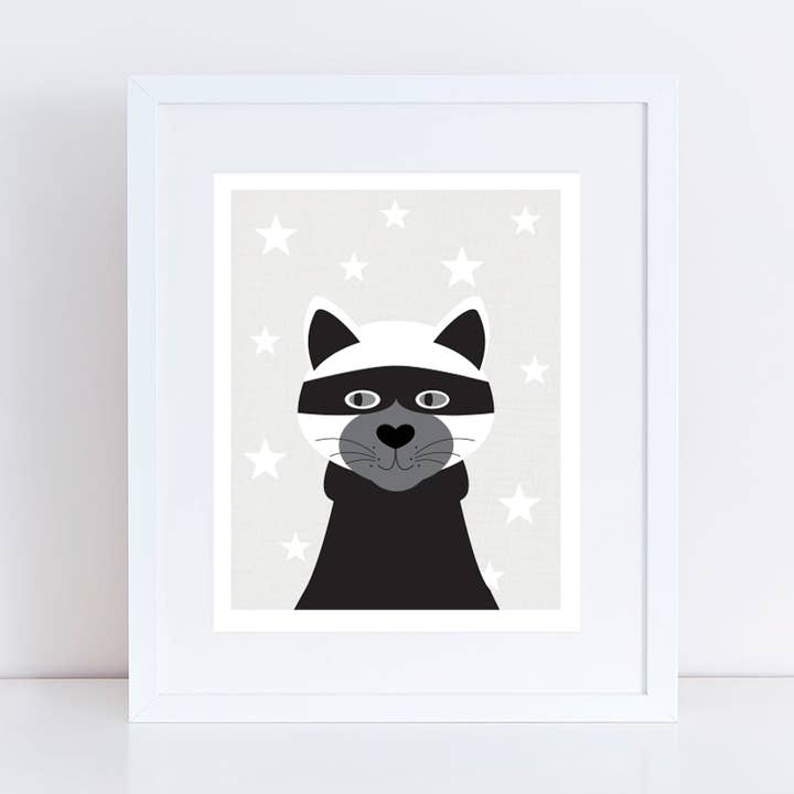 Cat Burglur Print for wholesale by Creative Monsoon