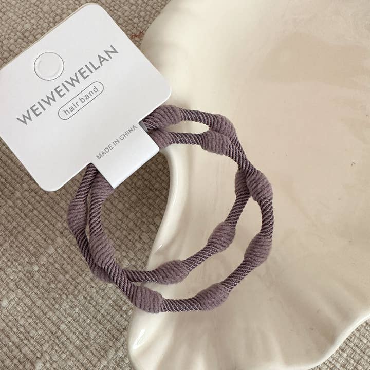 XO Fashion - Wholesale Hair Tie - HTY008 Morandi Color Korean Style Basic Ponytail Hair Tie3