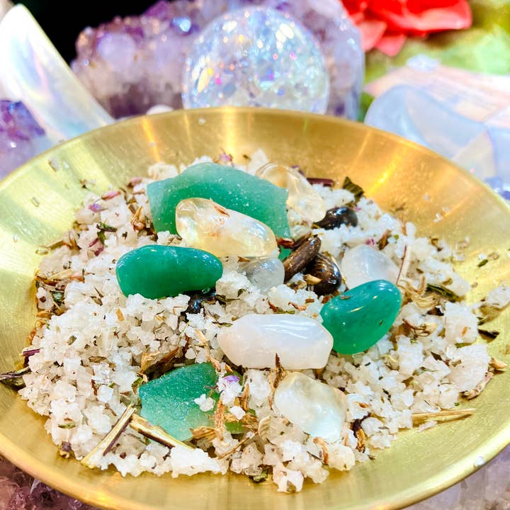 Sel magique rituel de douche esoterique prosperité chance pour la vente par Desarwen