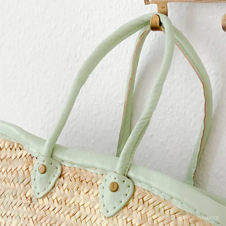 dear Morocco - Wholesale Beach Bag - French market basket // Moroccan / with long leather handle9