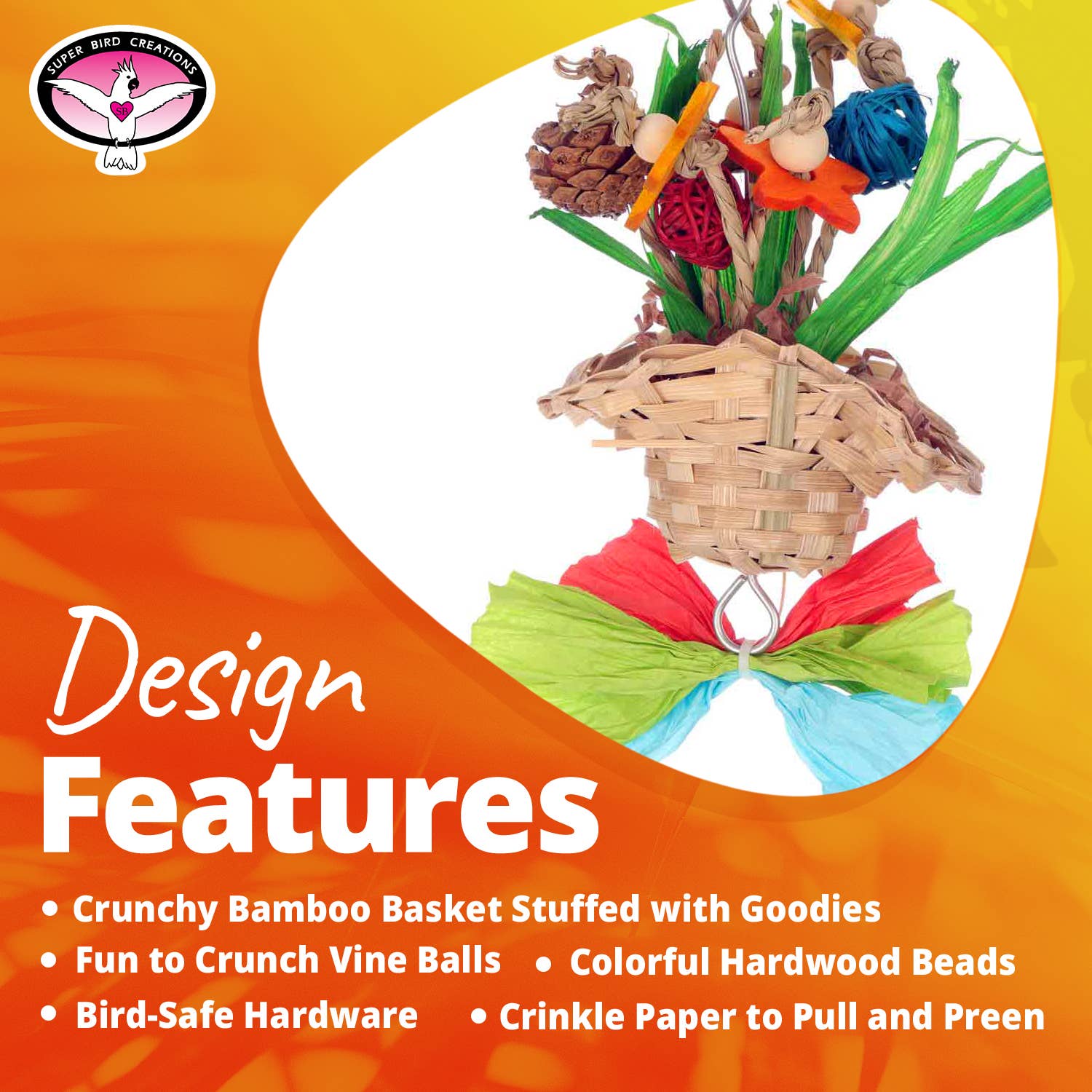 Super Bird Creations, LLC - Wholesale Bird swing/toy - Spring Flowers3