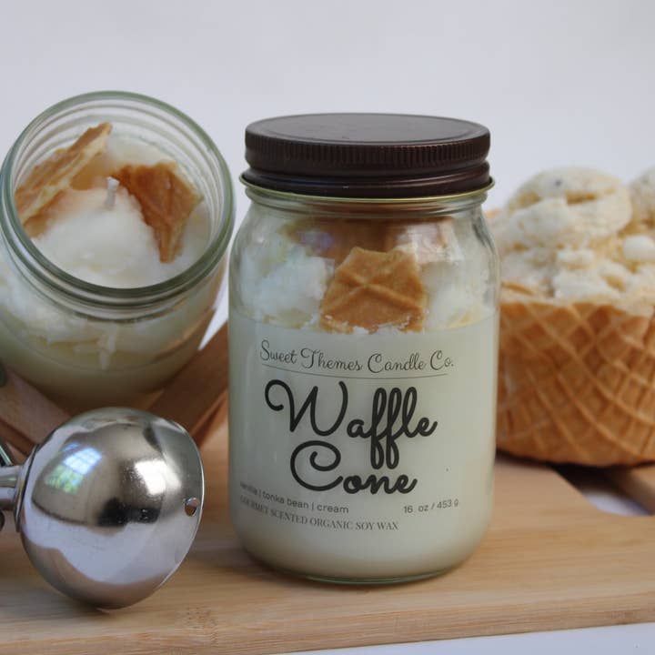 Sweet Themes Candle Co. - Vente Bougie en bocal - Cône gaufré5