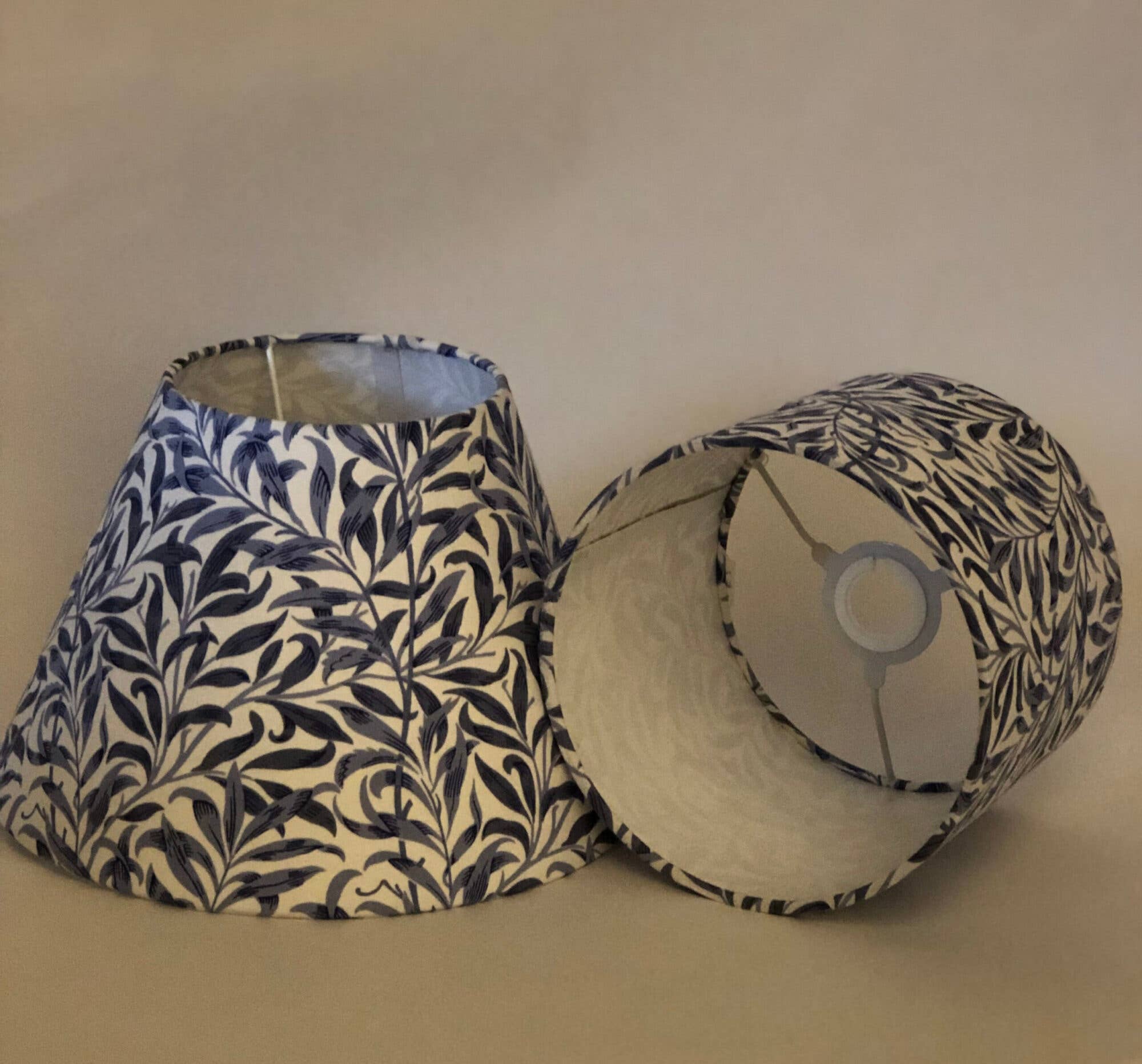 Fait Par Moi - Wholesale Lamp Shade - William Morris Willow Bough Blue Coolie Lampshade3