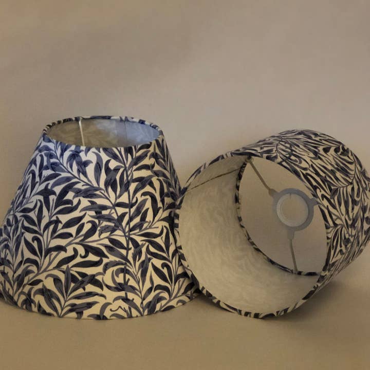 Fait Par Moi - Wholesale Lamp Shade - William Morris Willow Bough Blue Coolie Lampshade3