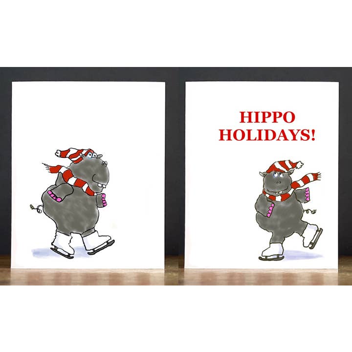 Noël : Hippo Holidays pour la vente par Cards by Charlot