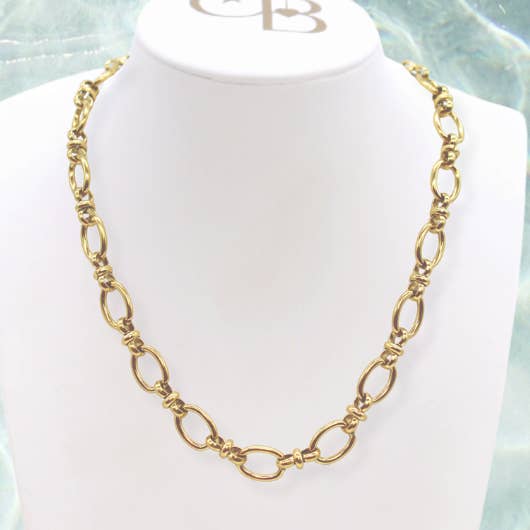 Gold Evermore Necklace | Waterproof, Hypoallergenic & Tarnish Resistant for wholesale by The Charm Bar Company