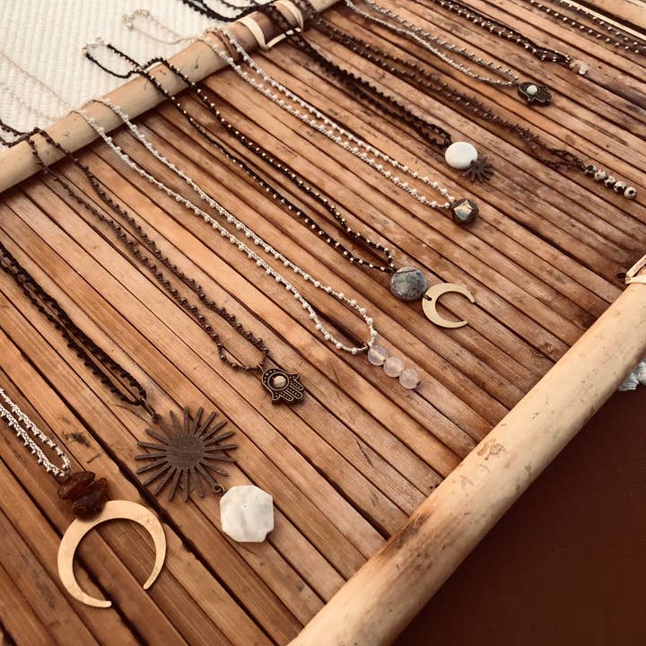 Arid Collective - Wholesale Pendant/Charm Necklace - Crochet Silk + Bead Necklaces | Reiki Infused | Handmade3