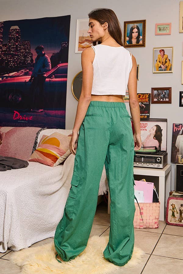 BUCKETLIST INC - Wholesale Pants - Women's - IP5295 Solid Jogger Cargo Pants4