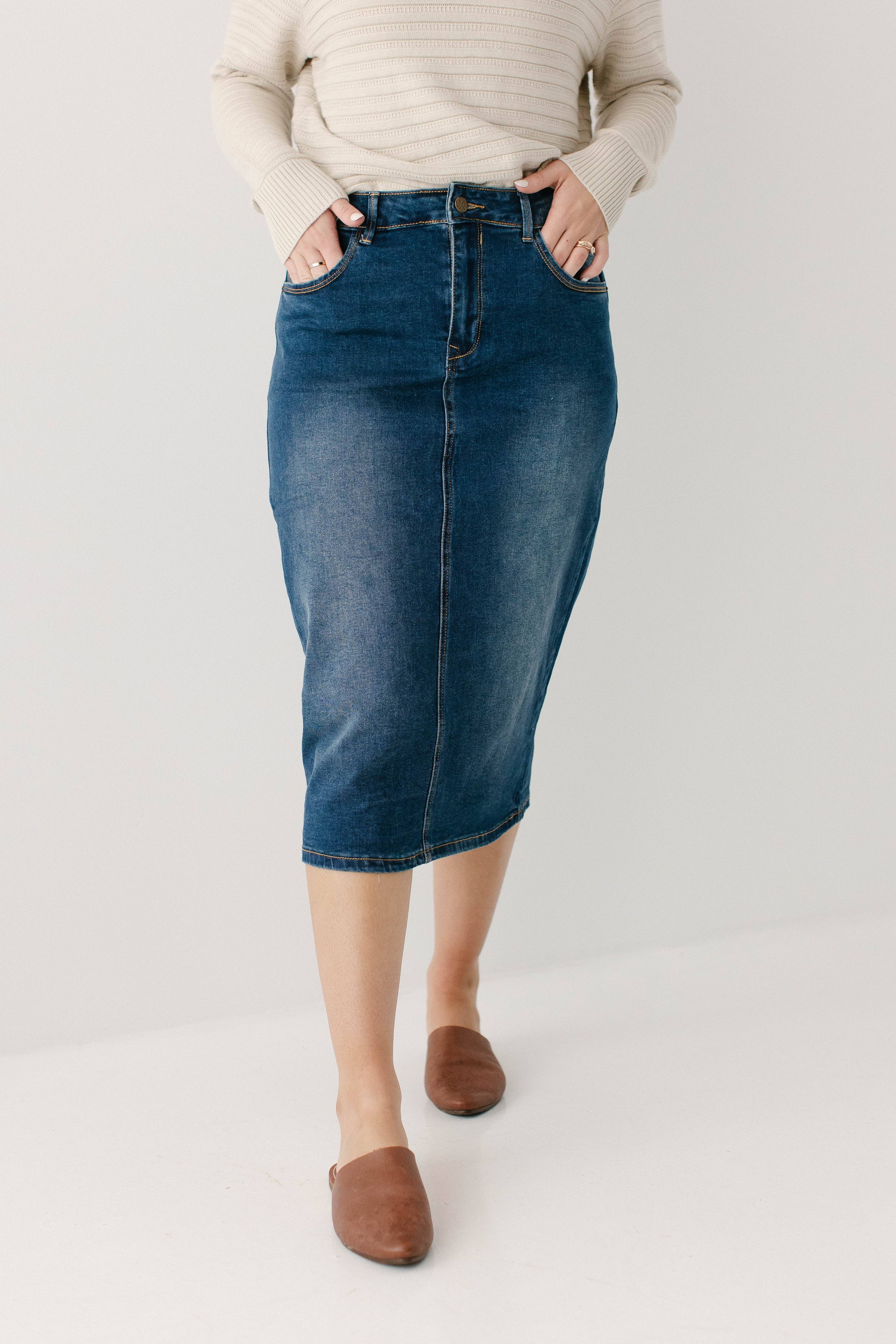 The Main Street Exchange - Wholesale Skirt - Women's - 'Wren' Classic Denim Skirt3