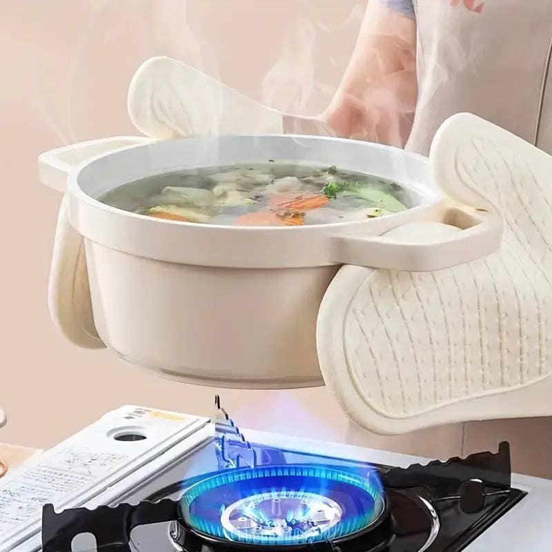 Huis Van Merken - Wholesale Oven Mitt/Pot Holder - Versatile Silicone Kitchen Gloves - Heat Resistant, Waterproof & Non-Stick0