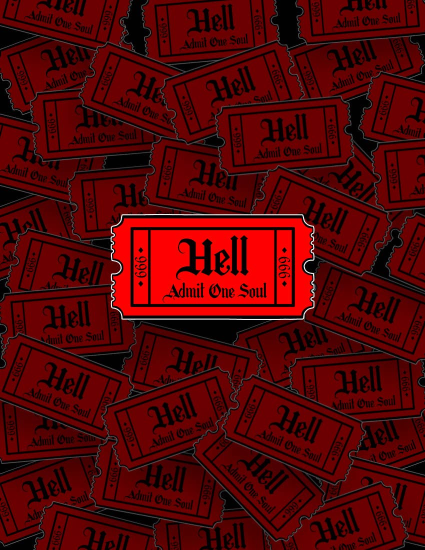 Project Pinup - Vente Autocollant - Autocollant en vinyle Hell Admit One1