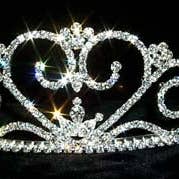 #12548 Rippling Heart Tiara for wholesale by Bridal Store Jewelry