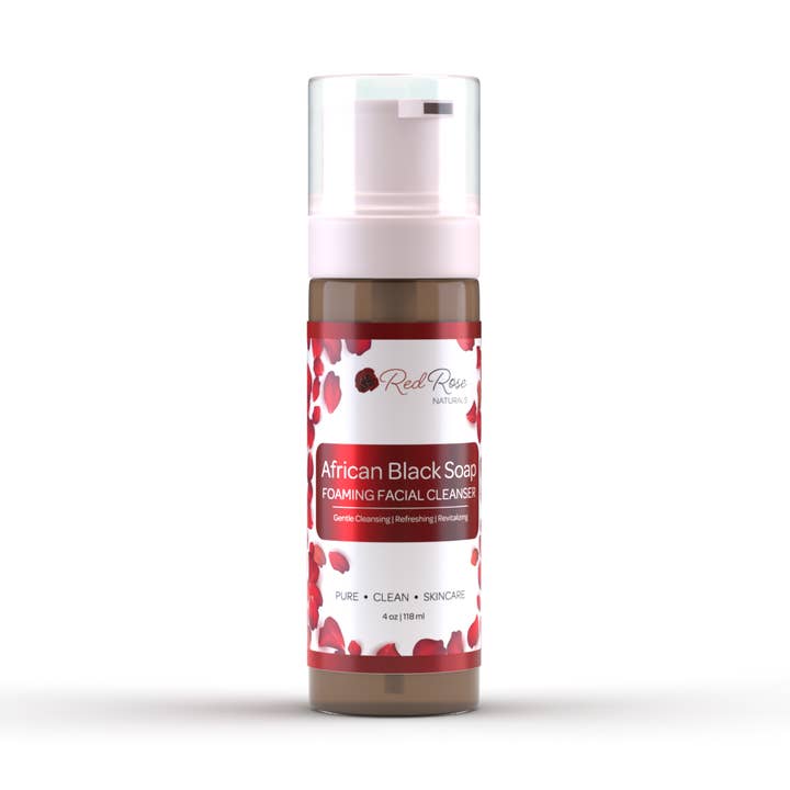 Sabonete Africano Preto Limpador de Sabonete Espumante por atacado de Red Rose Naturals