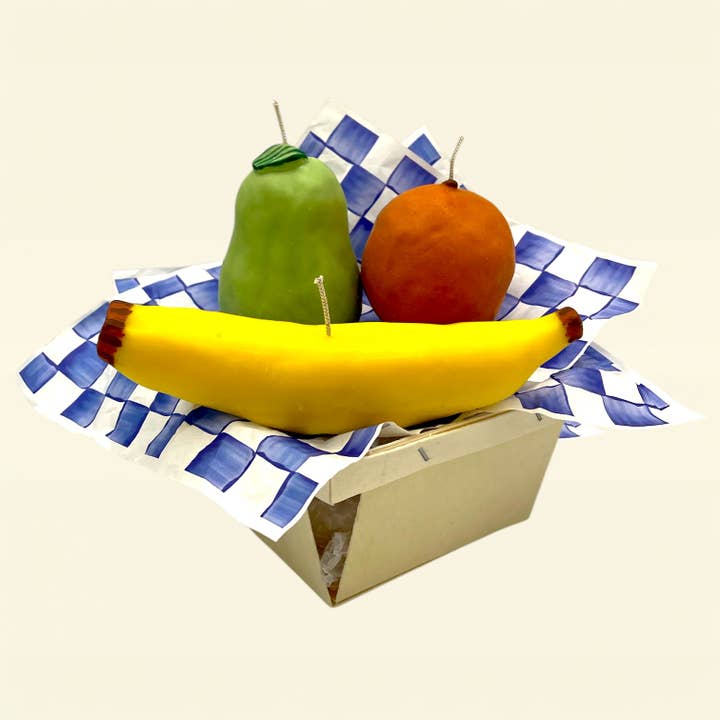 Basket of Fruit Candle Set for wholesale by Davie Ocho Candle Co.