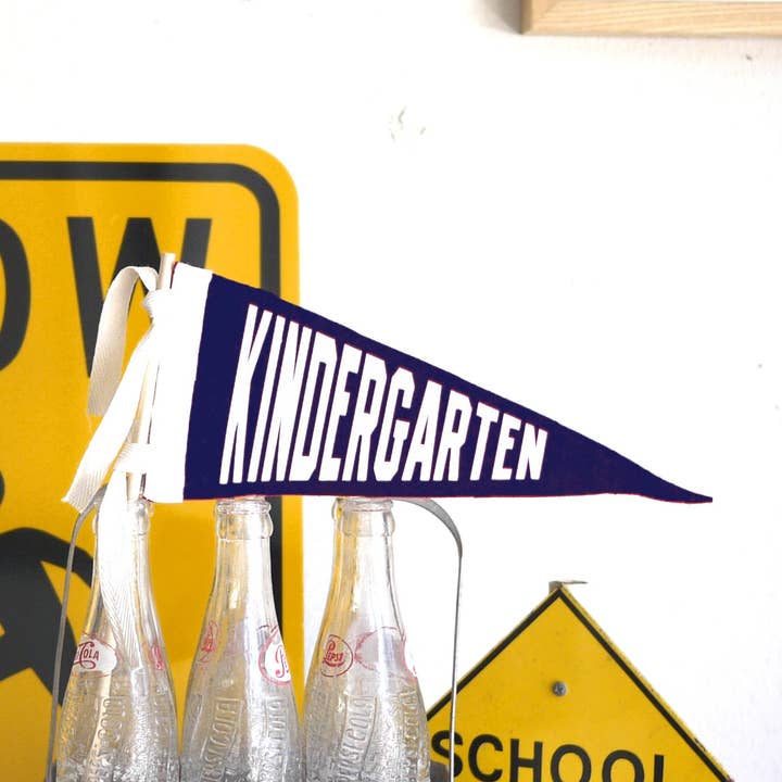 School Grade Pennant NAVY for wholesale by The Letterman Co