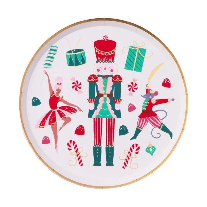 ASSIETTES À DESSERT CASSE-NOISETTES FANTAISISTES pour la vente par Bonjour Fête