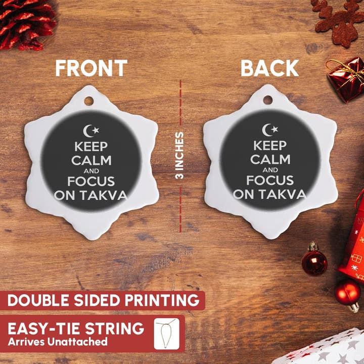 3dRose - Wholesale Ornament - 3dRose, Ramadan Keep Calm And Focus on Takva, Ornament9