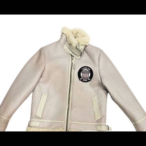 WHITE SHEARLING VARSITY for wholesale by The Lud