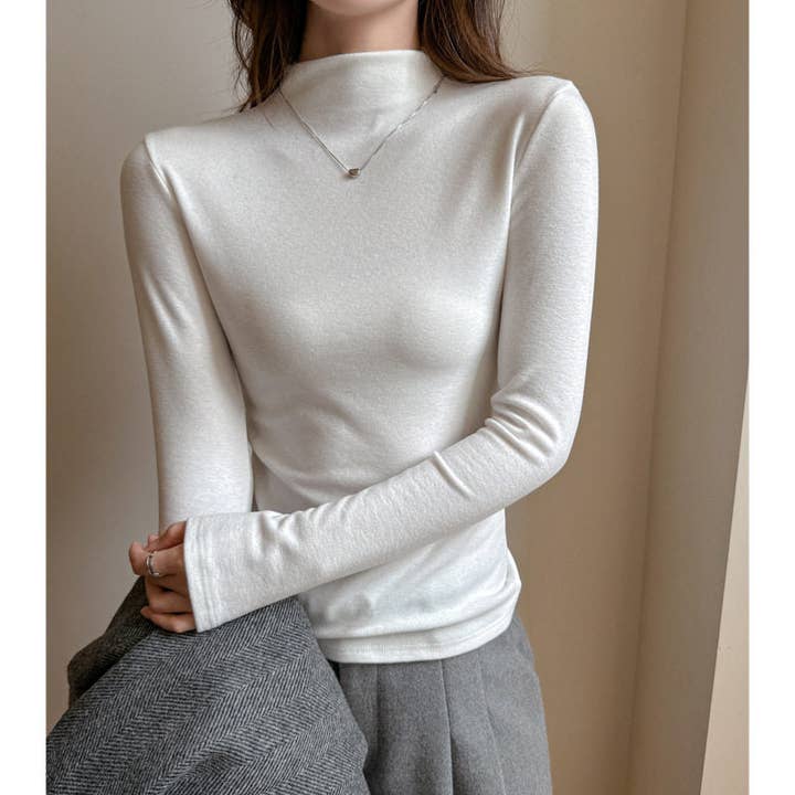 Tencel Lyocell Women's Long Sleeve Turtleneck Top for wholesale by kycozy