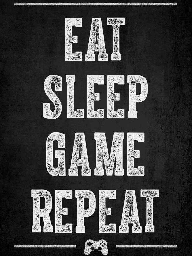 Eat Sleep Game Repeat Video Game Poster for wholesale by Keep Calm Collection