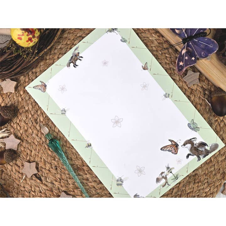 Wings of Fantasy - Wholesale Stationery/Notecard Set - Fantasy Fox Letter Writing Set | Art Nouveau Style Writing Set| Vintage Style Stationery with Wax Seals| Pen Pal Stationery Gift3