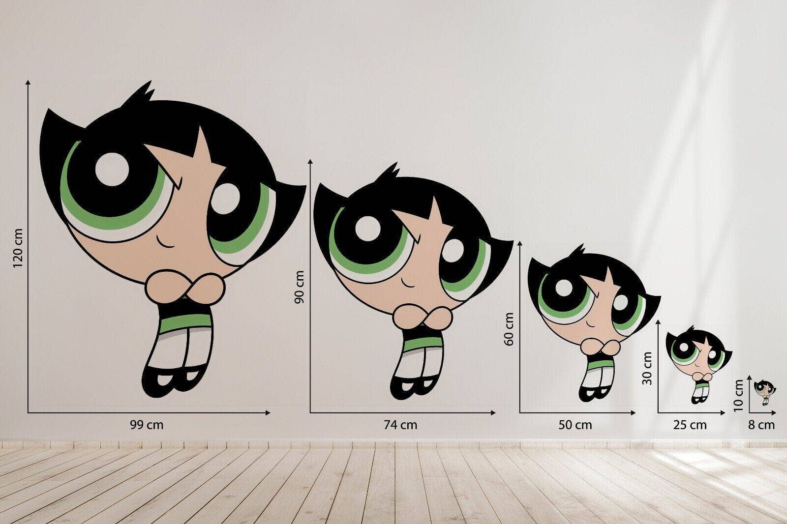 Wonderwallsboutique – wholesale Wall decal/stickers – Power Girls BUTTERCUP Nursery Wall Stickers Decal Art Vinyl0