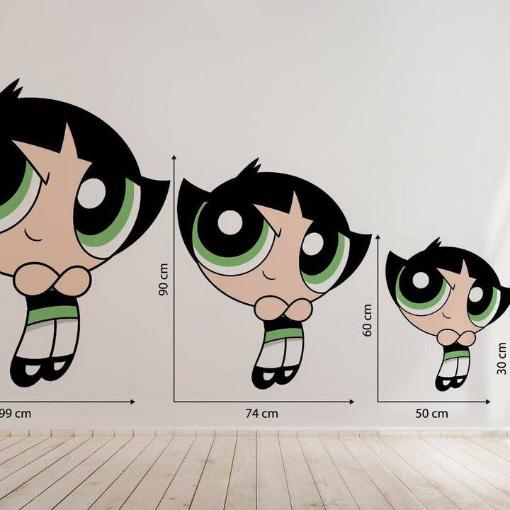 Wonderwallsboutique – wholesale Wall decal/stickers – Power Girls BUTTERCUP Nursery Wall Stickers Decal Art Vinyl