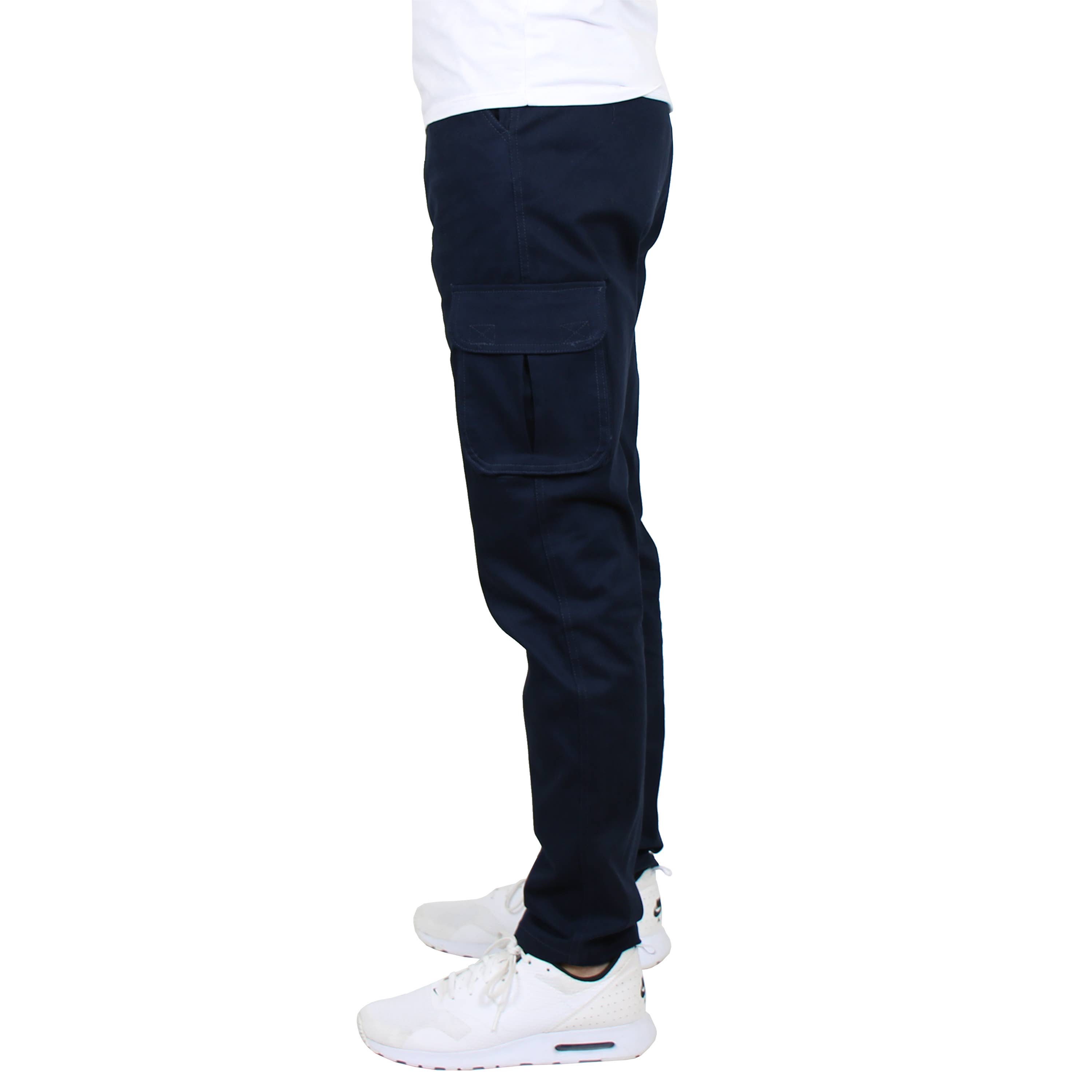 Galaxy By Harvic - Vendita all'ingrosso Pantalone - Uomo - Pantaloni Chino da Uomo con Tasche Cargo a Piatto Davanti3