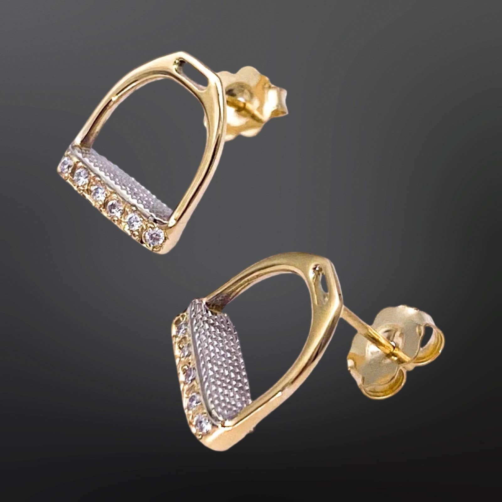 Westrian International - Wholesale Dangle Earrings - English Equestrian Stirrup Iron Sterling Silver Earrings1