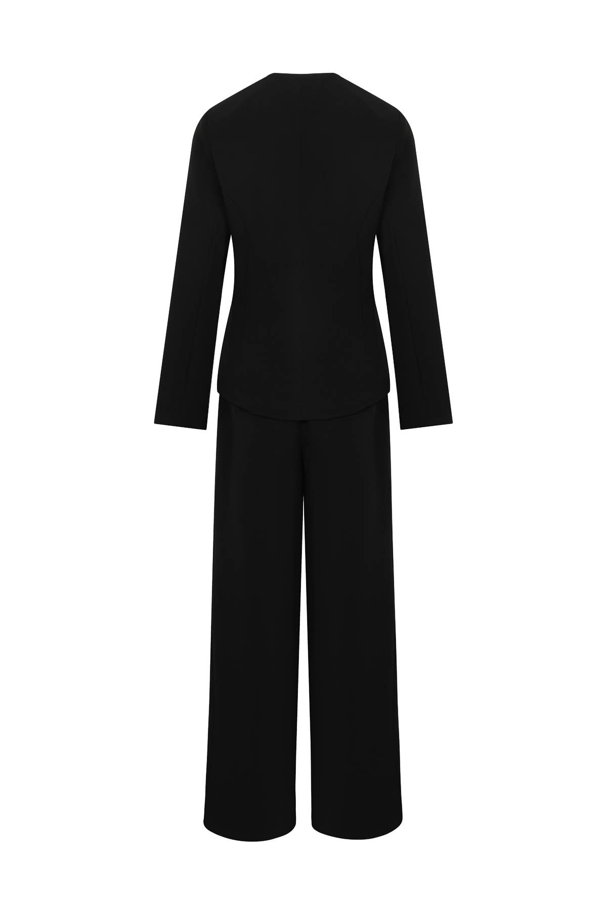 RIVIR – Engroshandel Habitter – til kvinder – Serenity Structure Vævet Langærmet Vest & Bukser Sæt1