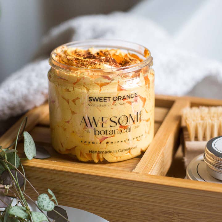 Sweet Orange Foaming Whipped Soap - Stocking Filler Gift for wholesale by Awesome Botanical