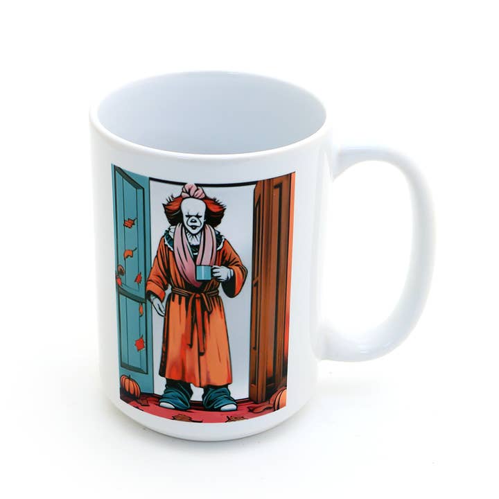 Lenny Mud - Wholesale Coffee mug - It - Mornings are Murder Mug, Halloween movie Mug2