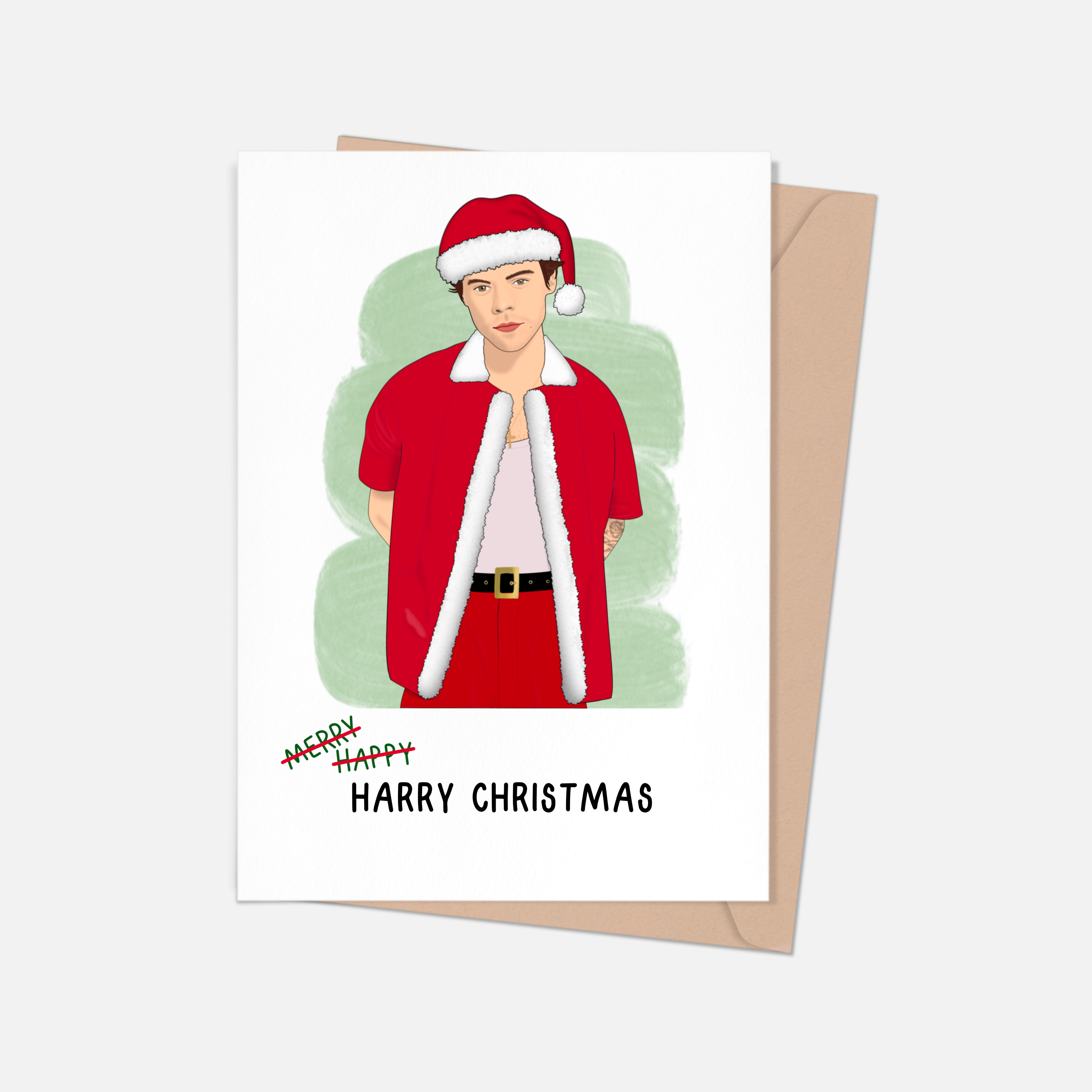 Wholesale Harry Styles Santa Christmas Card for your store - Faire