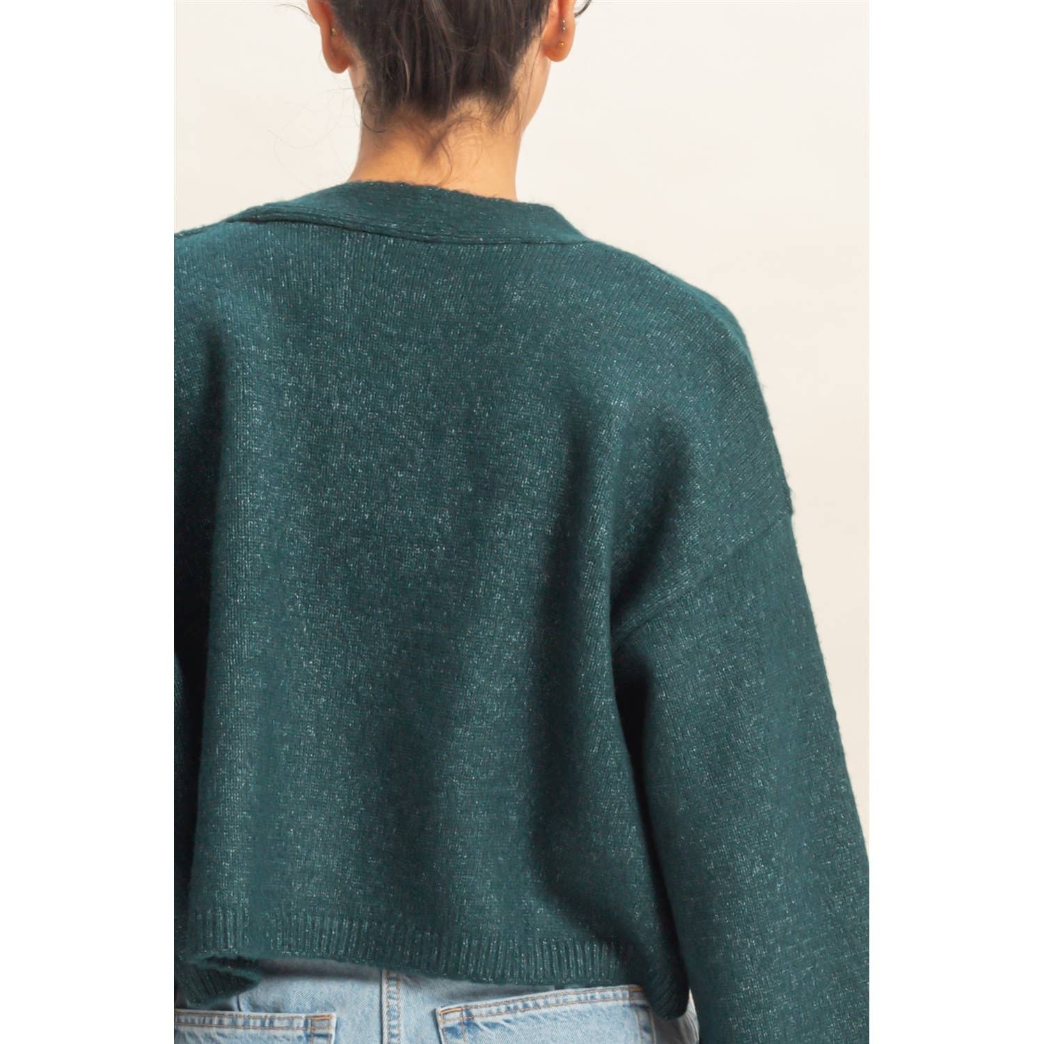 Double Zero - Vendita all'ingrosso Cardigan - Donna - Maglione cardigan aperto sul davanti21