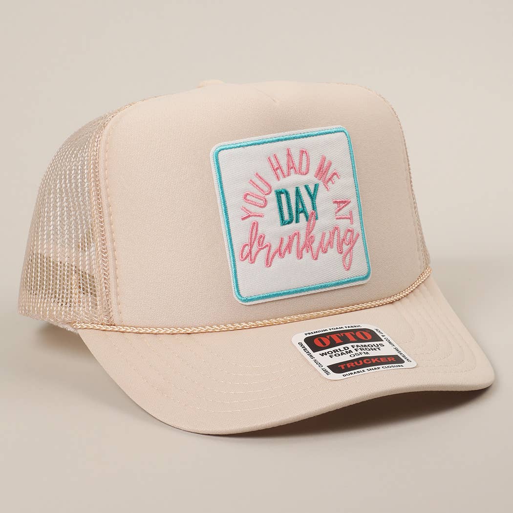 Fashion City - Vente Casquette de camionneur – unisexe - Casquette à filet avec écusson brodé "You Had Me At Day Drinking"22