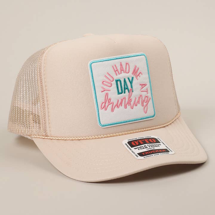 Fashion City - Vente Casquette de camionneur – unisexe - Casquette à filet avec écusson brodé "You Had Me At Day Drinking"22