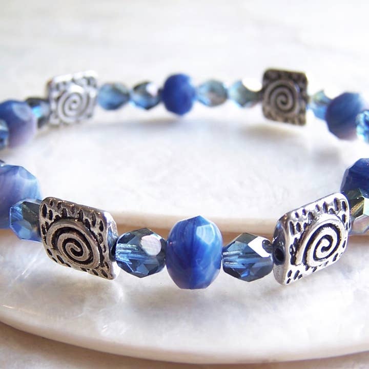 Jo Bird Jewelry - Wholesale Beaded Bracelet - Elastic Czech Bracelet - Spring Colors