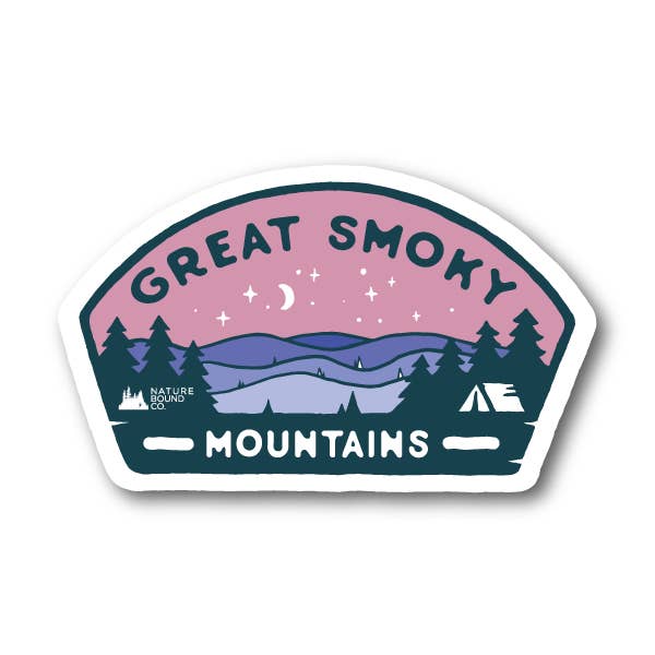 Autocolante Great Smoky Mountains | Noite Fixe por atacado de Nature Bound Co