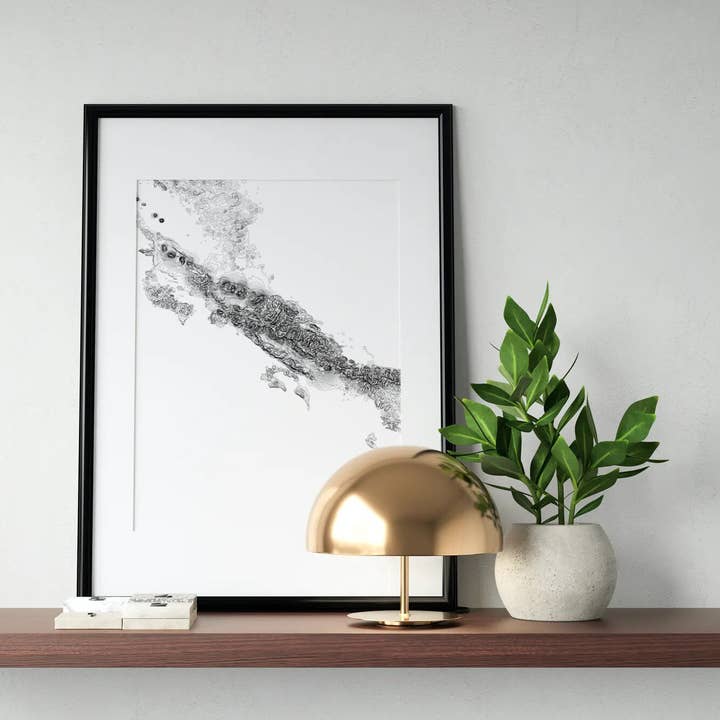 Costa Rica Topography Map - Poster Print, Canvas, Digital for wholesale by Nativah Chaya