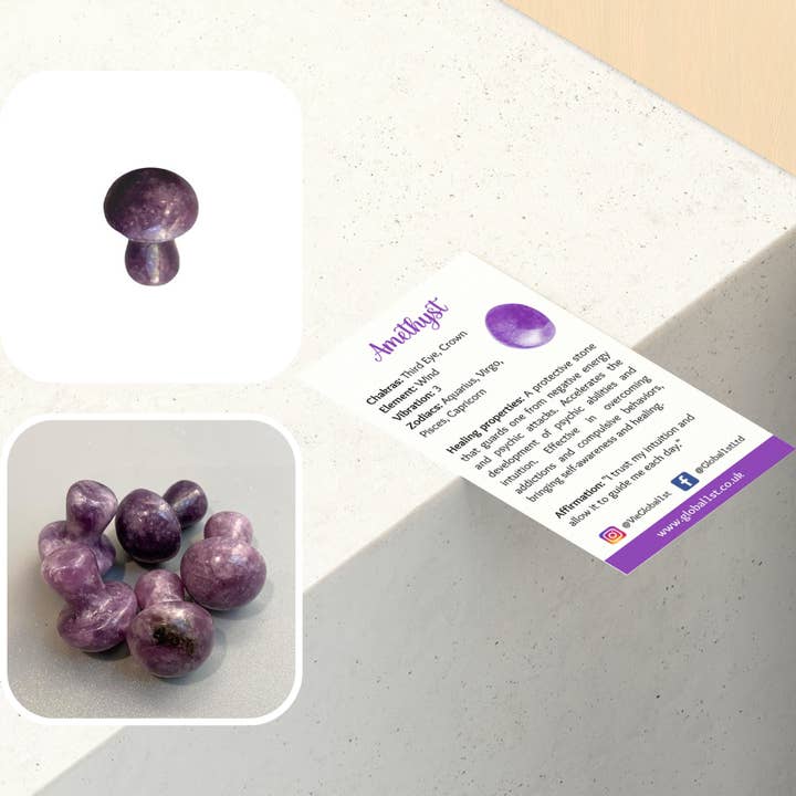 VIE - Wholesale Spiritual Stone/Crystal - Crystal Mushroom, 2cm17