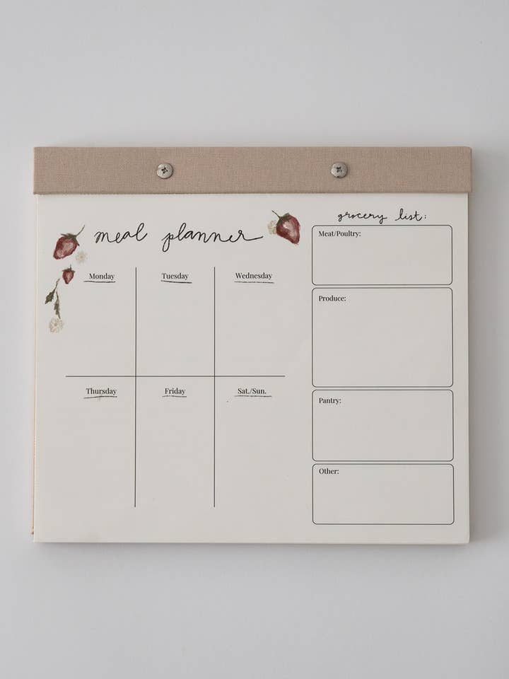 Meal Planner Notepad for wholesale by Sumner Lane