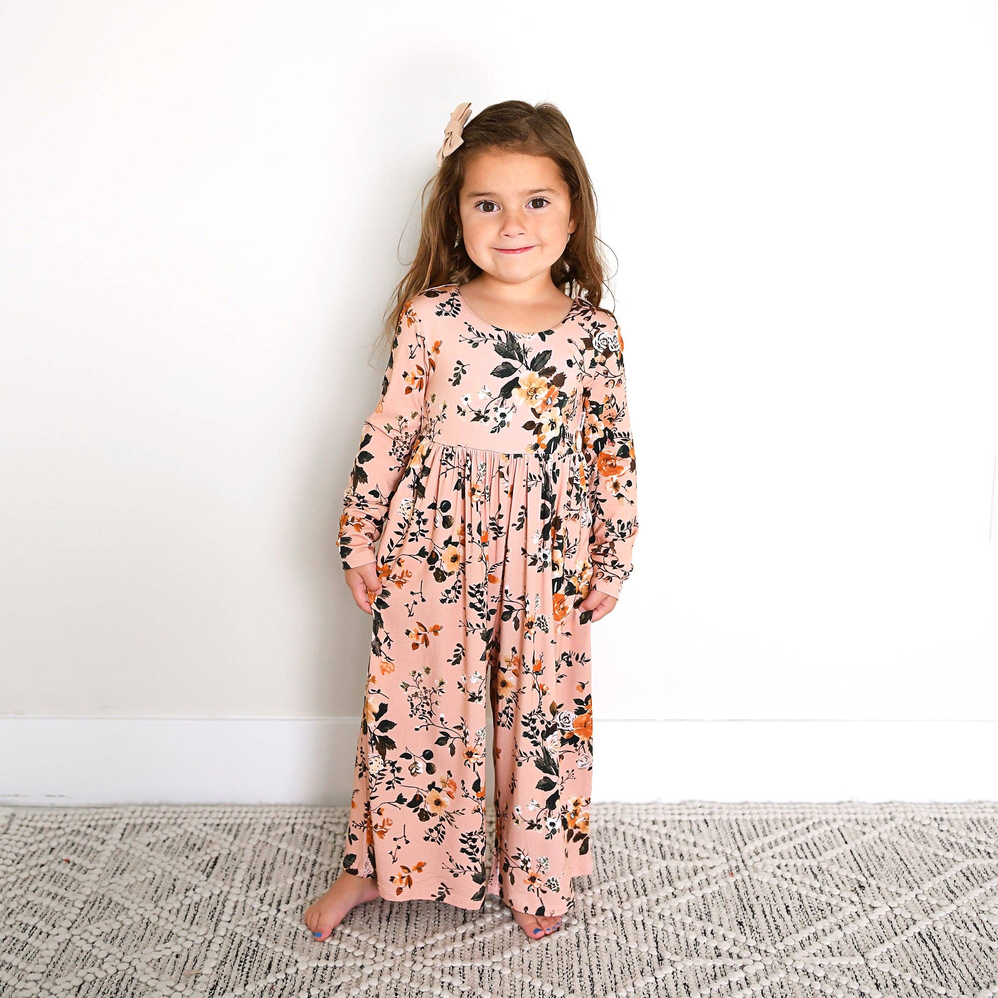 Gigi and Max - Vendita all'ingrosso Tutina - Neonati - Flora Rosa Chiaro TUTA A GAMBA LARGA Bambù Floreale Abbigliamento per Bambini1