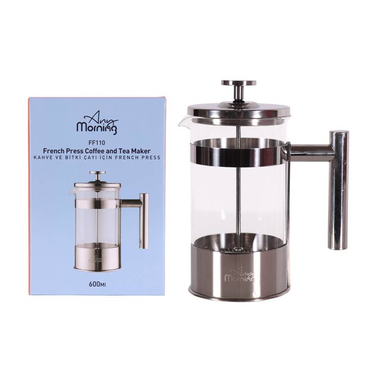 Biggbrands – wholesale Franskpress – Any Morning French Press kaffe- och tebryggare, 600 Ml - 20 Oz
