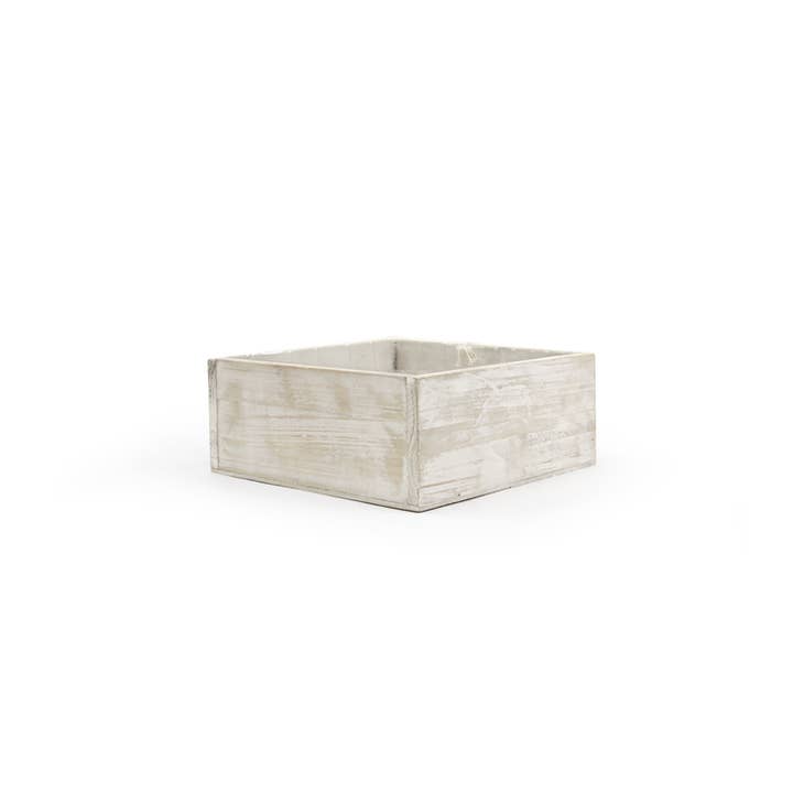 Galore Home - Wholesale Planter Box - Low Square Reclaimed Wood Planters / Pots 12"3